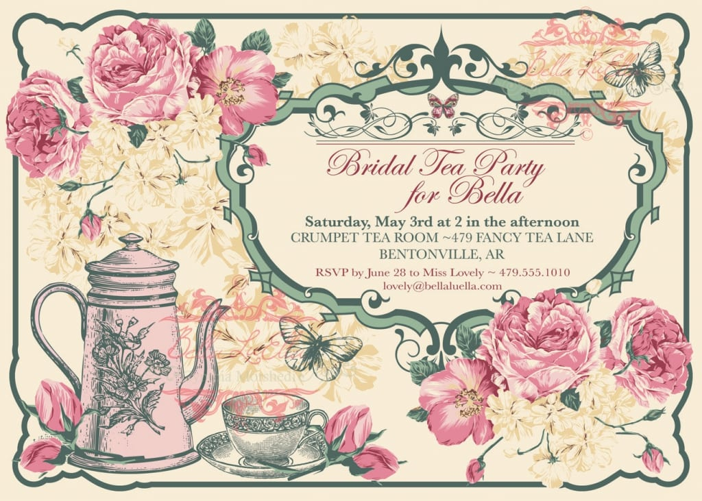 Vintage Tea Party Invites