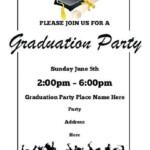 013 Printable Word Free Graduation Party Invitation Throughout