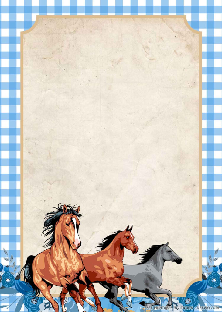 10 Awesome Horse Birthday Invitation Template Pretty Birthday 