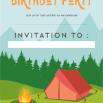 10 Best Camping Party Invitations Free Printable Printablee