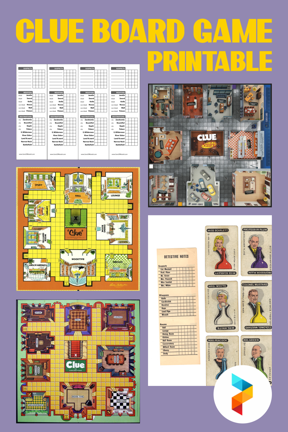 10 Best Clue Board Game Printable Printablee