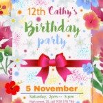 12th Birthday Invitation Template Colorful Birthday Invitation