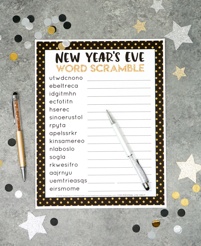 20 Fun New Year s Eve Games Happiness Is Homemade