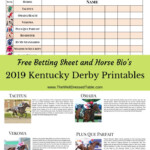 2019 Kentucky Derby Party Free Betting Printables The Well Dressed