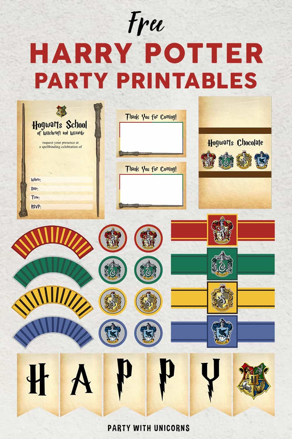 30 Free Harry Potter Printables Crafts Party Decor Games And More 