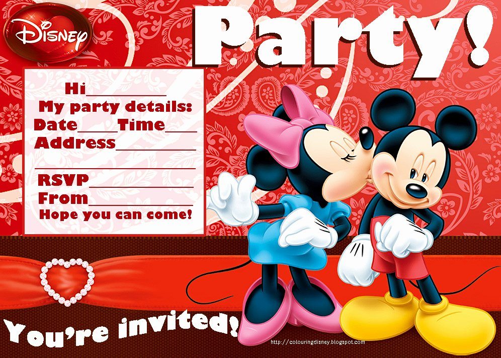 30 Mickey And Minnie Party Invitations Example Document Template