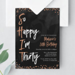 30th Birthday Party Invitations For Her Karine Whited