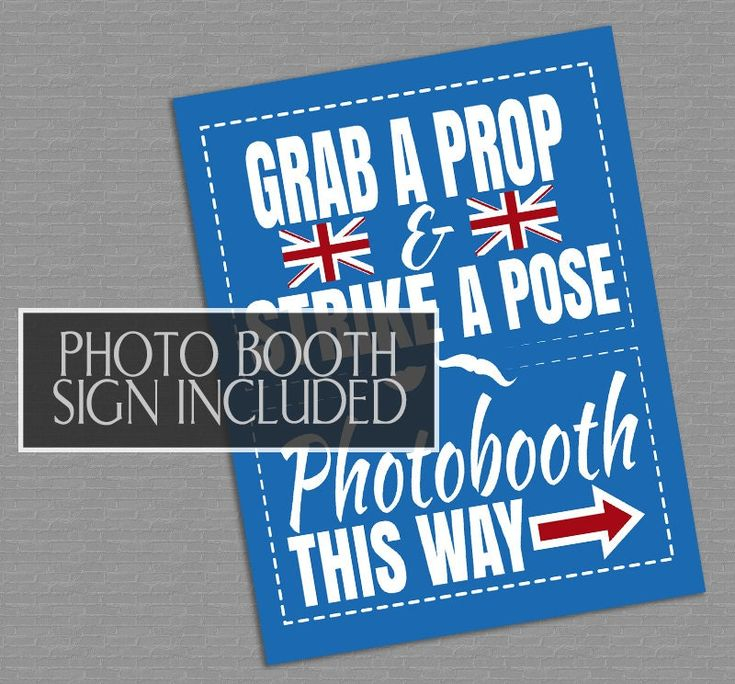 35 British Photo Booth Props British Themed Party Props I Etsy UK 