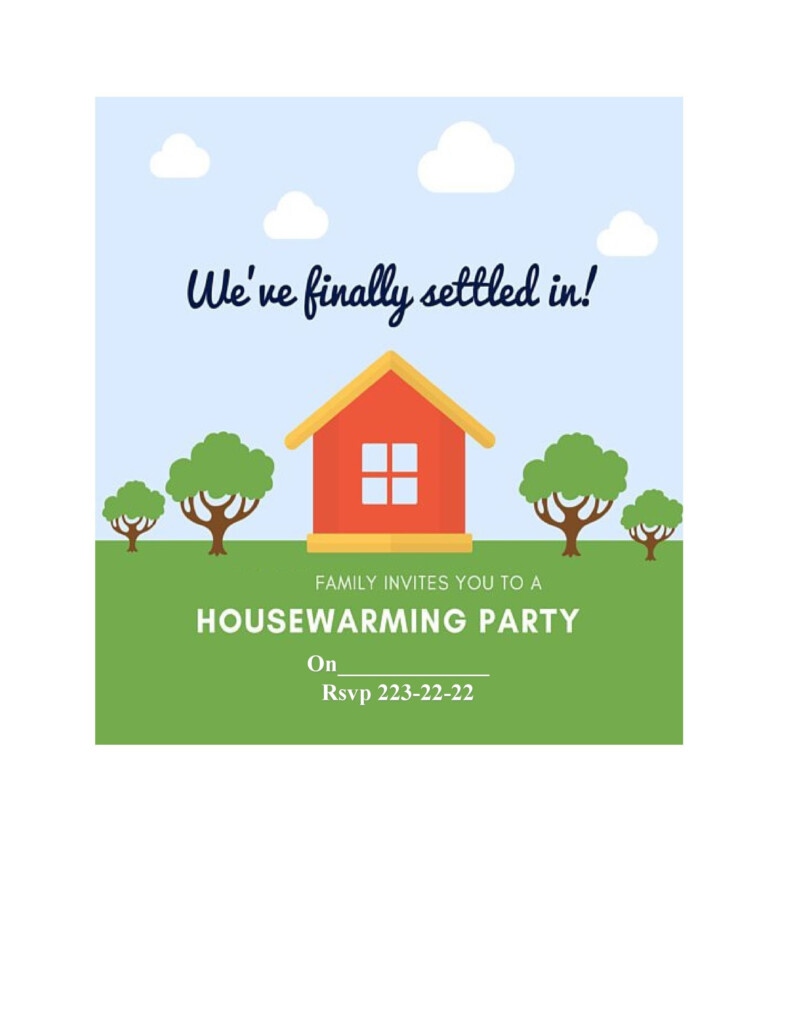 40 Free Printable Housewarming Party Invitation Templates