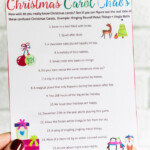 45 Hilarious Christmas Party Games Christmas Carol Game Fun