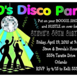 70s DISCO PARTY INVITATIONS For Birthday Etc DIGITAL Party Invite