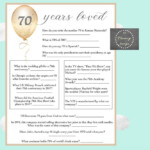 70th Birthday Trivia Game Instant Download Everything To Etsy 70th