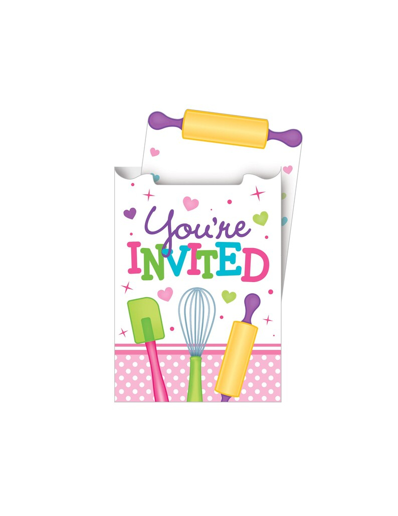 8 Cooking Party Invitations Cooking Birthday Invite Chef Etsy