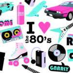 80 S CLIPART RETRO Printable 80s Party Decor Nostalgic Etsy Party