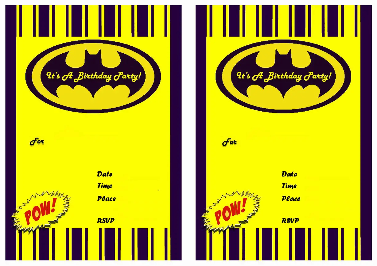 9 Awesome Batman Birthday Invitations Kitty Baby Love