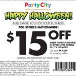 A 15 Off Coupon For Party City In Time For Halloween It Is Non