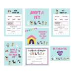 Adopt A Pet Party Printables Cat Party Adoption Certificate Etsy