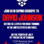 Air Force Farewell Invitation Military Farewell Invitation Printable US