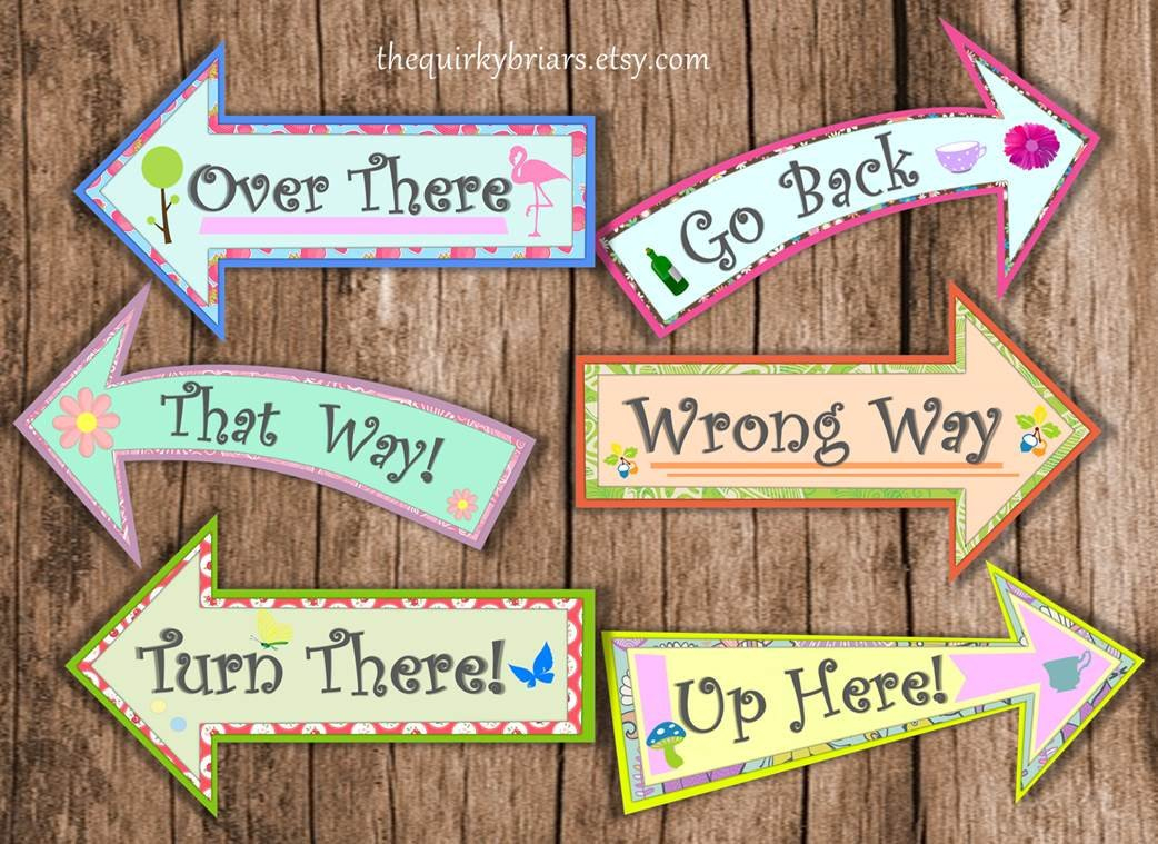 Alice In Wonderland Signs Free Printable Printable Templates