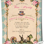 Alice In Wonderland Tea Party Invitation Template Free Printable