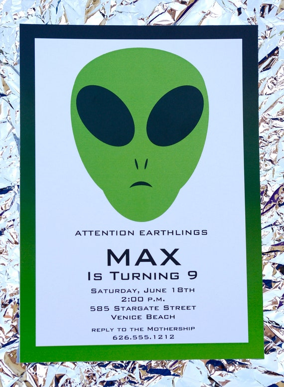 Alien Party Invitations Free Printable Printable Templates