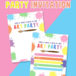 Art Party Invitation Get Your Free Printable Art Party Invitations