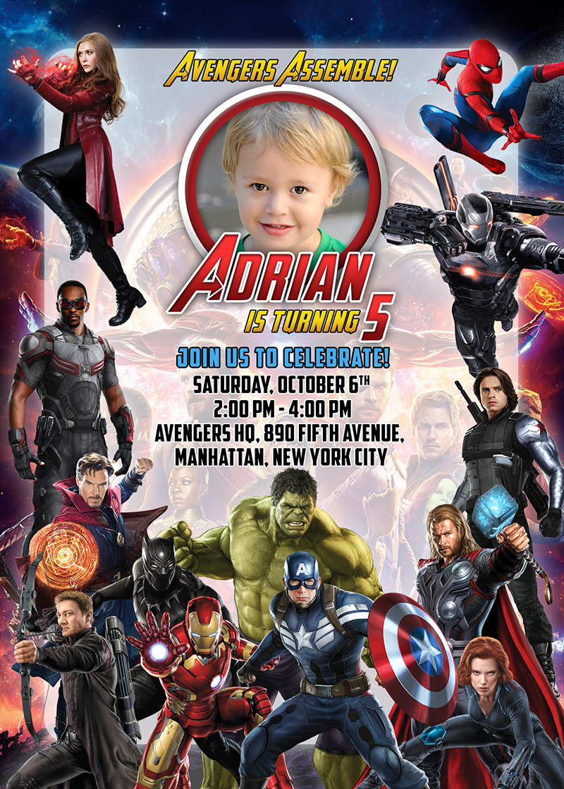 Avengers Free Printable Birthday Invitations Printable Templates