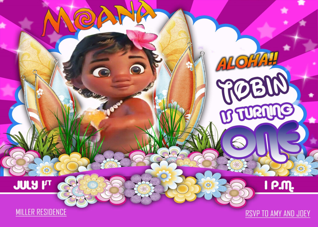 BABY MOANA POOL PARTY BIRTHDAY INVITATION Oscarsitosroom Pool Party 