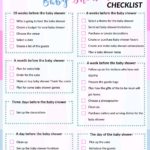 Baby Shower Party Planning Checklist Free Sample Example Format