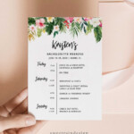 Bachelorette Itinerary Template Pdf Free Printable Templates