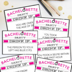 Bachelorette Party Game Drink If Game Printable Etsy Bachelorette