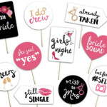 Bachelorette Party Printable Photo Booth Props Pink Gold Etsy