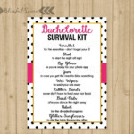 Bachelorette Survival Kit Bachelorette Party Game Spade Etsy