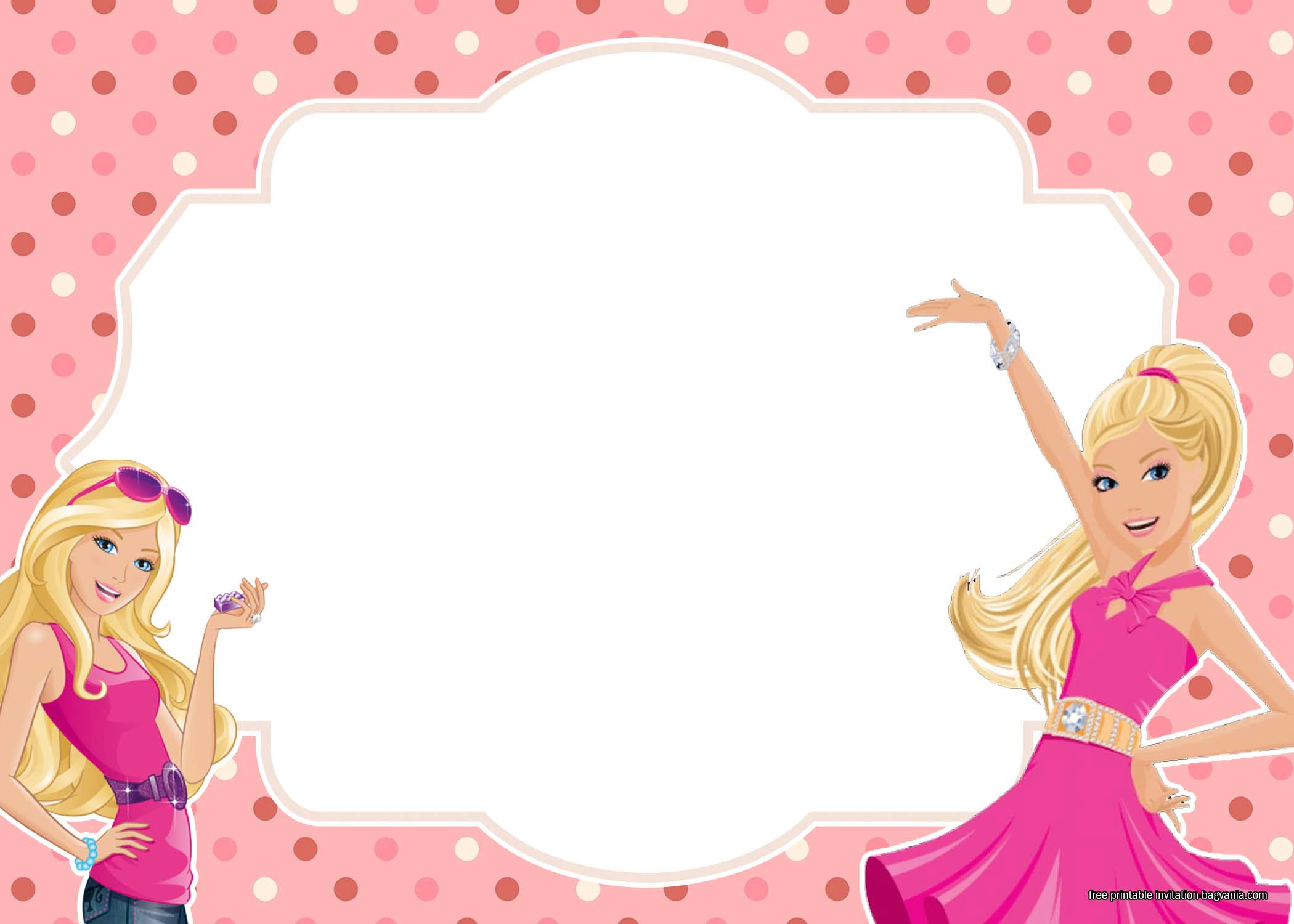 Barbie Invitation Template