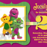 Barney Birthday Invitations Barney Birthday Barney Birthday Party