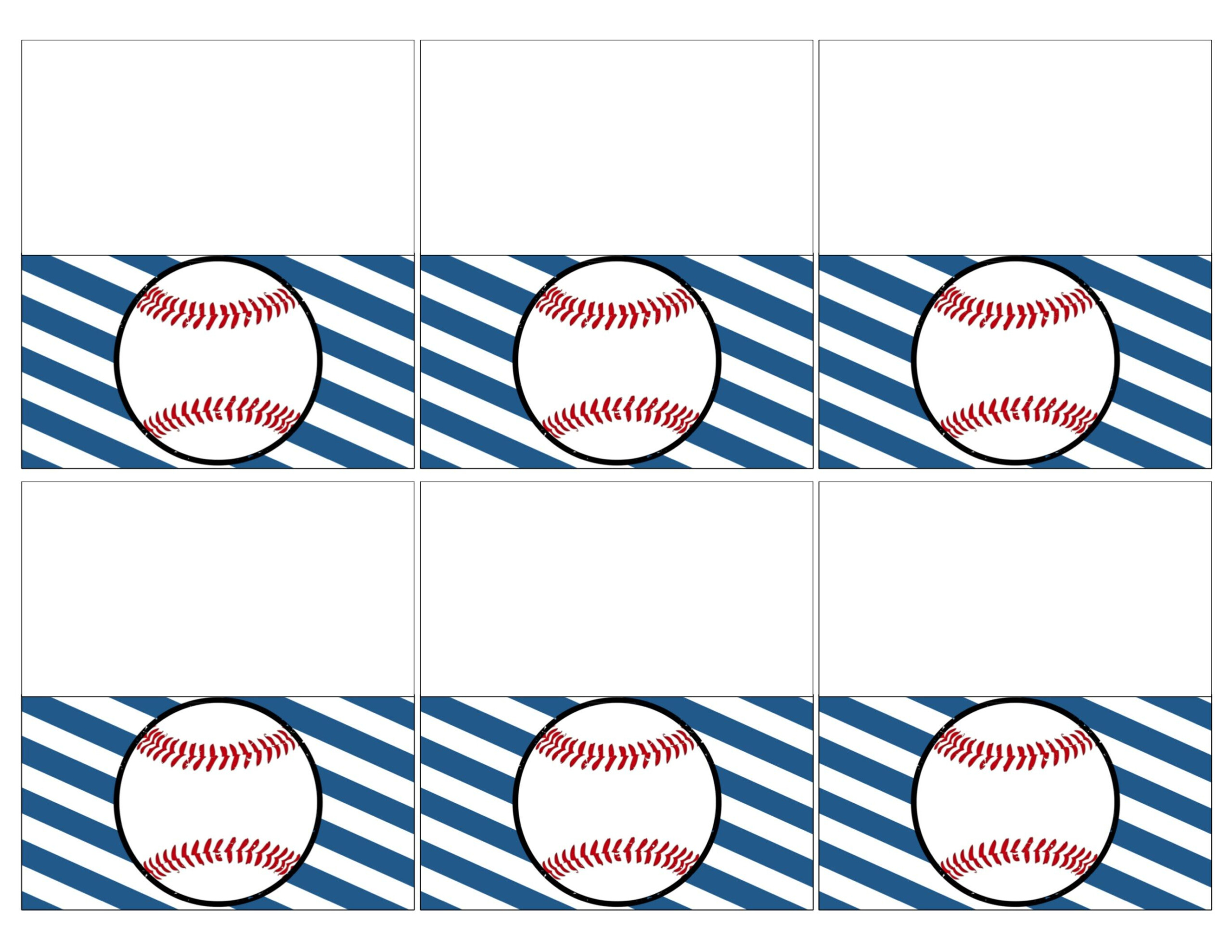 Baseball Place Card Holders Free Printable Easy DIY Baseball 