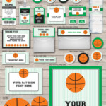 Basketball Party Printables Green Black Full Printable Etsy