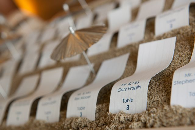 Beach Party Fold Name Tags Like Beach Chairs Place Card Holders 