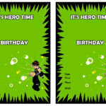 Ben 10 Birthday Invitation Cards Templates Business Template Ideas