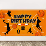 BEYUMI BASKETBALL THEME Happy Birthday Photography Backdrop Banner NBA