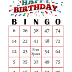 Birthday Bingo Free Printable Printable World Holiday