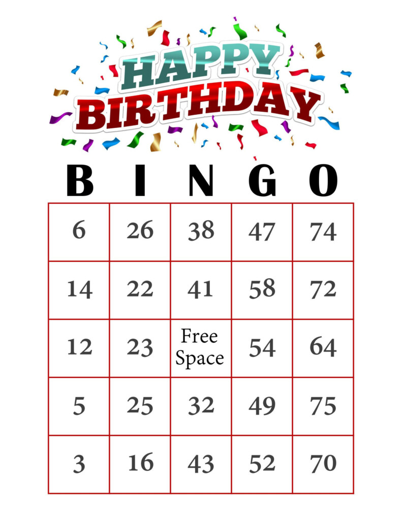 Birthday Bingo Free Printable Printable World Holiday