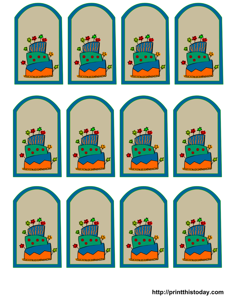 Birthday Party Favor Tags Printable Free