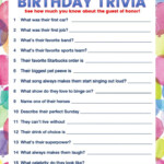 Birthday Trivia Questions Printable Printable World Holiday