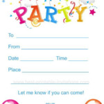 Blank Free Printable Birthday Invitations