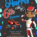 Blaze And The Monster Machines Birthday Invitation Blaze And The