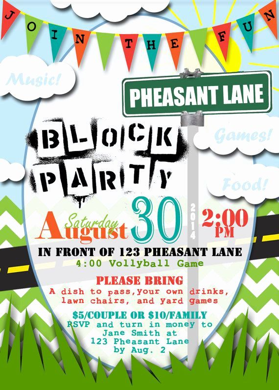 Block Party Invitation Templates Inspirational 25 Best Ideas About 