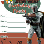 Boba Fett Free Birthday Party Invitation Star Wars Party The Star