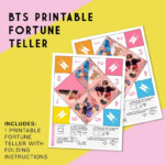 BTS Origami Fortune Teller BTS Birthday Party Printable Etsy
