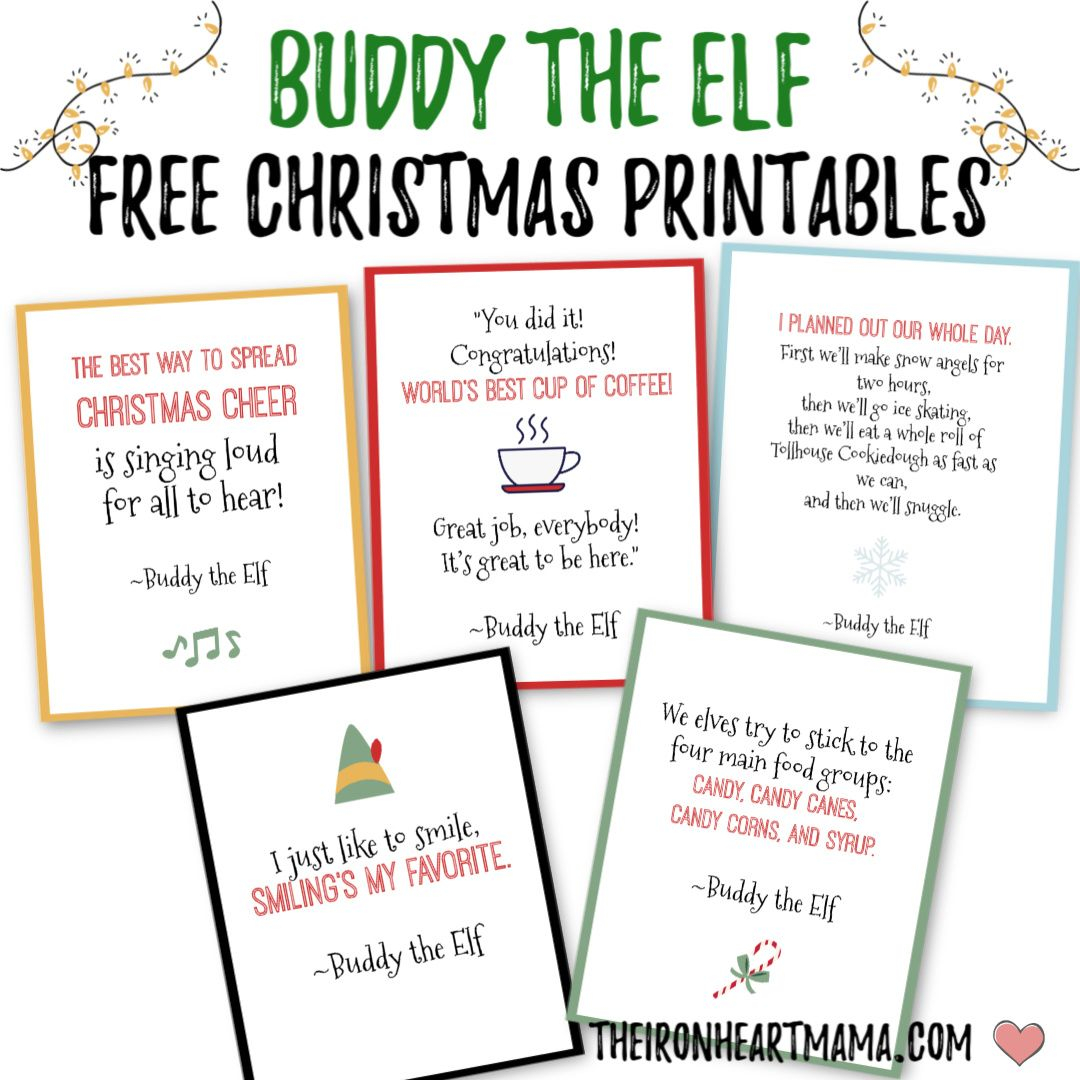 Buddy The Elf Free Christmas Printables Elf Themed Christmas Party 